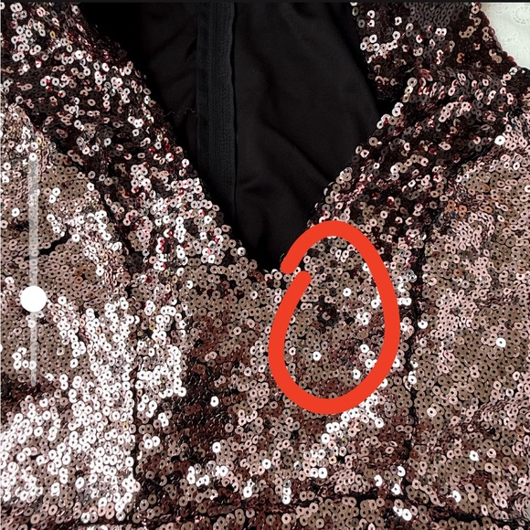 Charlotte Russe Gold Sequin Asymmetrical Mini Dress Medium - Picture 10 of 10